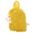 thumbnail image 1 of Unique Bargains Cute Cartoon Chenille Alpaca Fuzzy Ball Hand Towel Yellow, 1 of 5