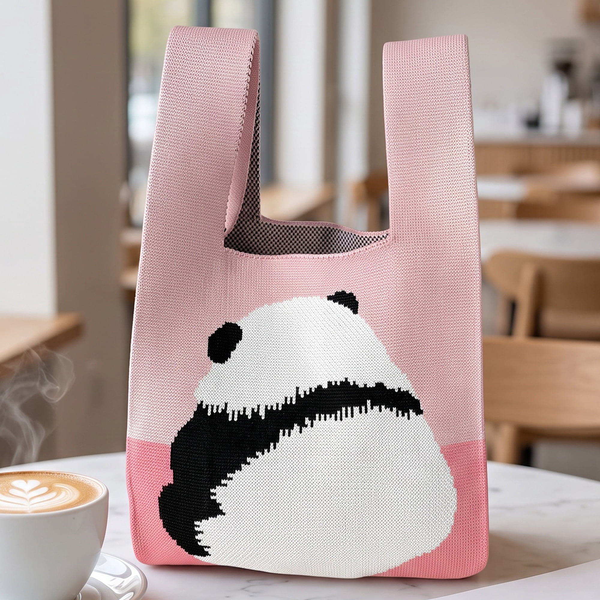 Unique Bargains Cute Cartoon Gift Bags with Handles for Parties 7.5" x 13.4" Light Pink