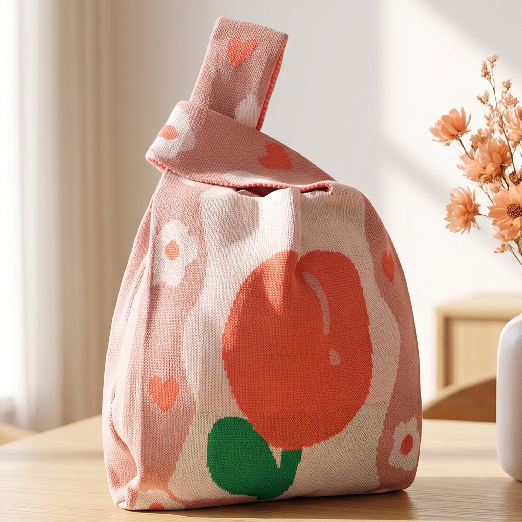 Unique Bargains Cute Cartoon Gift Bags with Handles for Parties 7.5" x 13.4" Pink