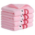 thumbnail image 1 of Unique Bargains Cute Cartoon Pattern Absorbent Hand Towels Pink 4-Piece, 1 of 5