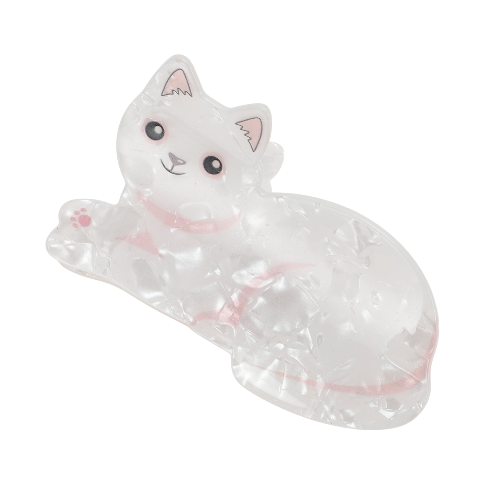 Unique Bargains Cute Cat Hair Clips Home Use Durable White