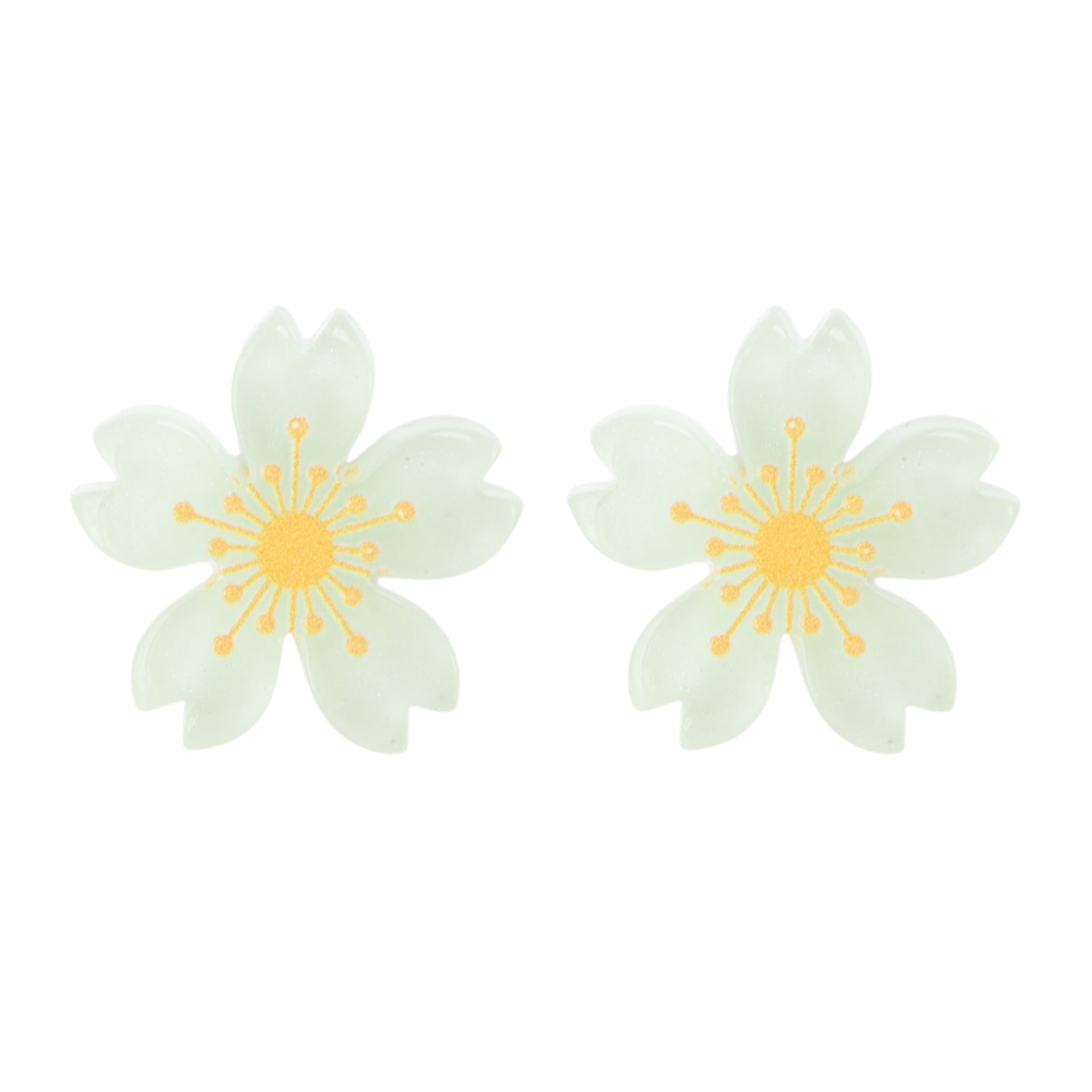 Unique Bargains Cute Flower Shoelace Charms for Personalizing 1 Pair Light Green