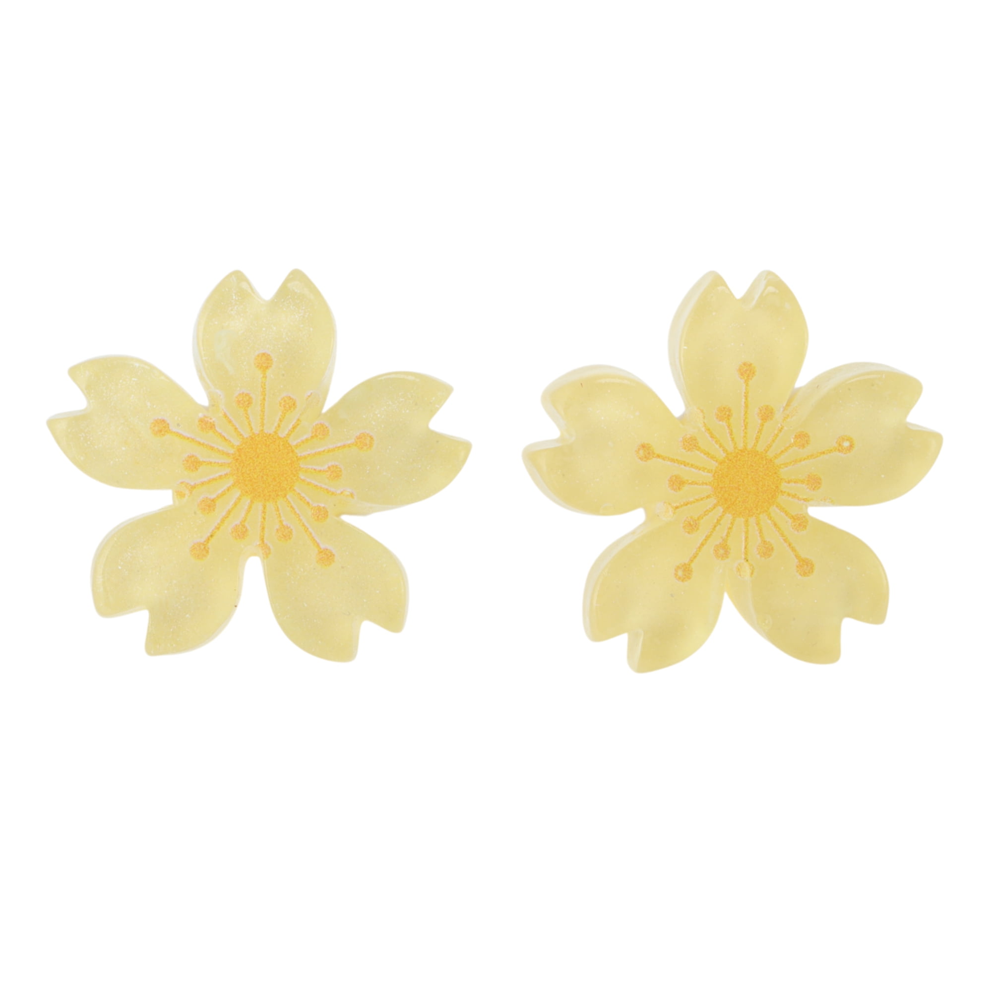 Unique Bargains Cute Flower Shoelace Charms for Personalizing 1 Pair Yellow