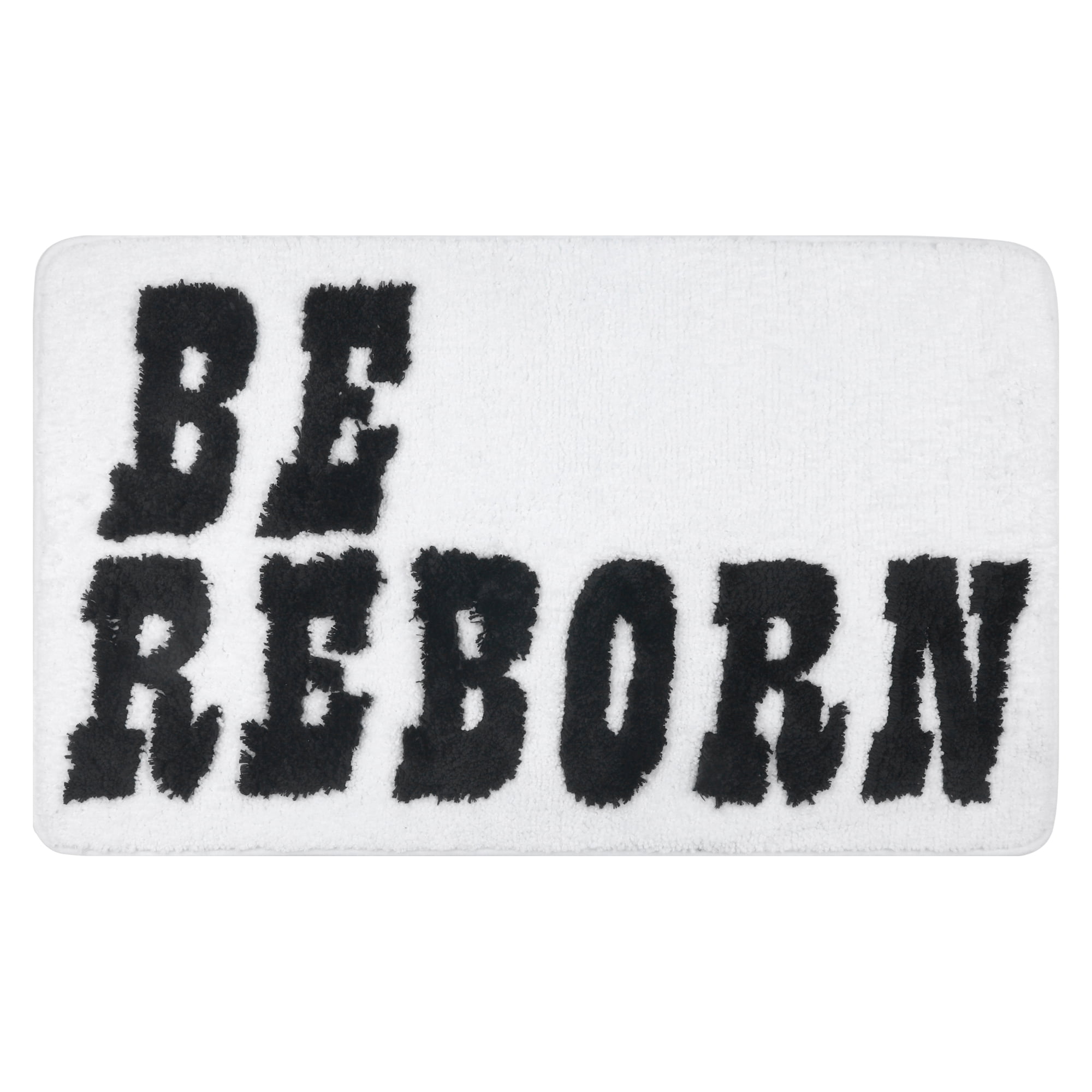 Unique Bargains Cute Letter Pattern Non-Slip Bath Rugs Soft Bath Floor Rug White 16" x 24"