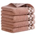 thumbnail image 1 of Unique Bargains Cute Pattern Decorative Hand Towel Set Brown 4-Piece, 1 of 5