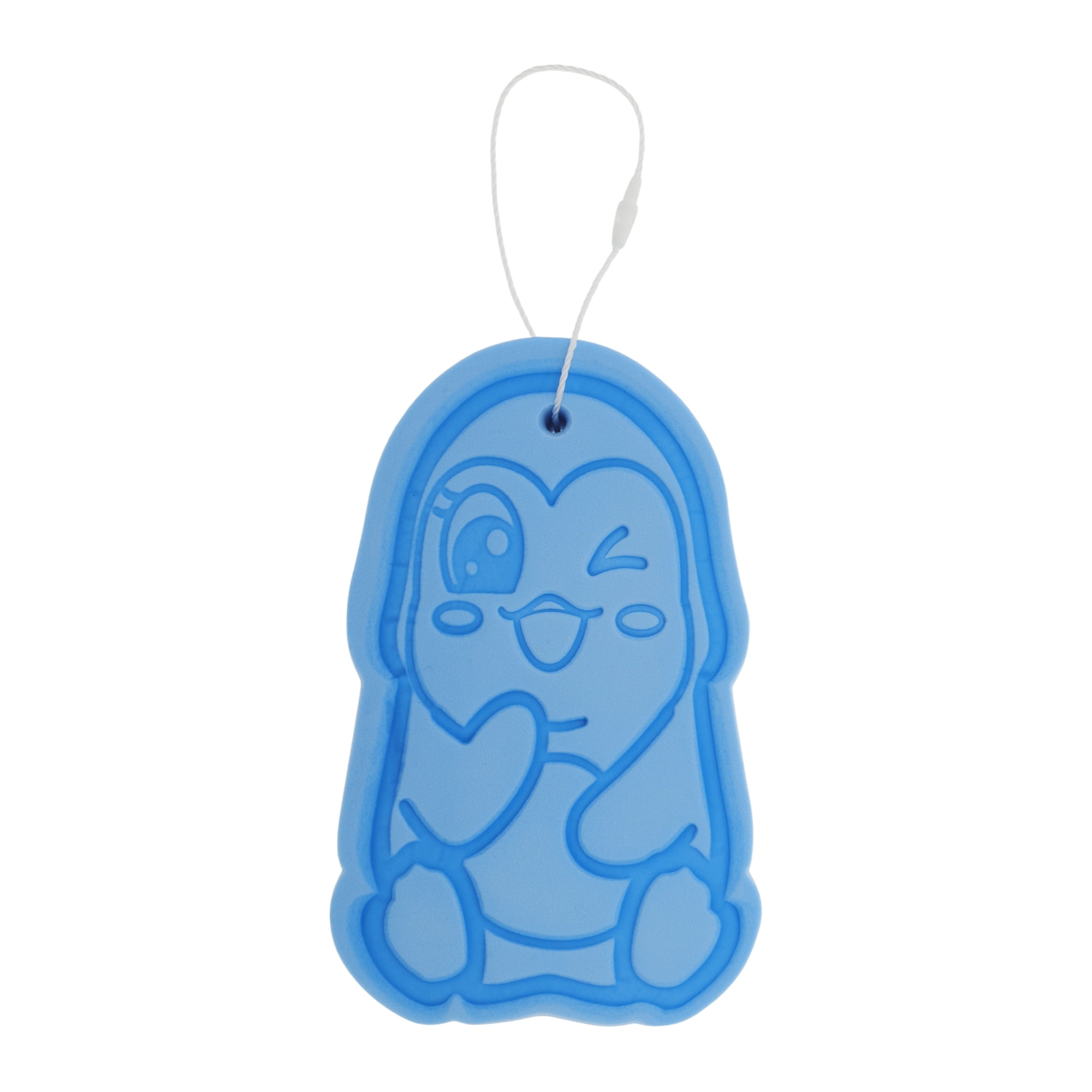Unique Bargains Cute Penguins Pattern Bath Sponge Body Scrubber 1 Pc Sky Blue