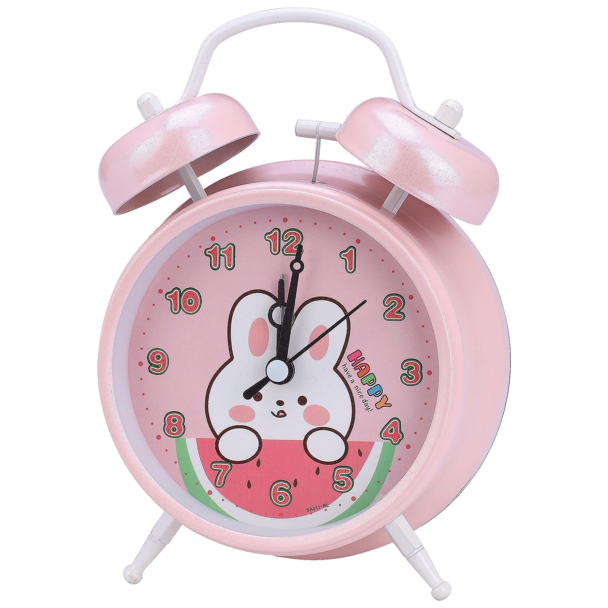 Unique Bargains Cute Rabbit Pattern Alarm Clock Red - Watermelon 4.6"L x 2.2"W x 6.6"H