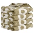 thumbnail image 1 of Unique Bargains Cute Round Geometric Pattern Hand Towel Cotton Kitchen Towel Brown 4-Piece, 1 of 5