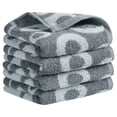 thumbnail image 1 of Unique Bargains Cute Round Geometric Pattern Hand Towel Cotton Kitchen Towel Grey 4-Piece, 1 of 5