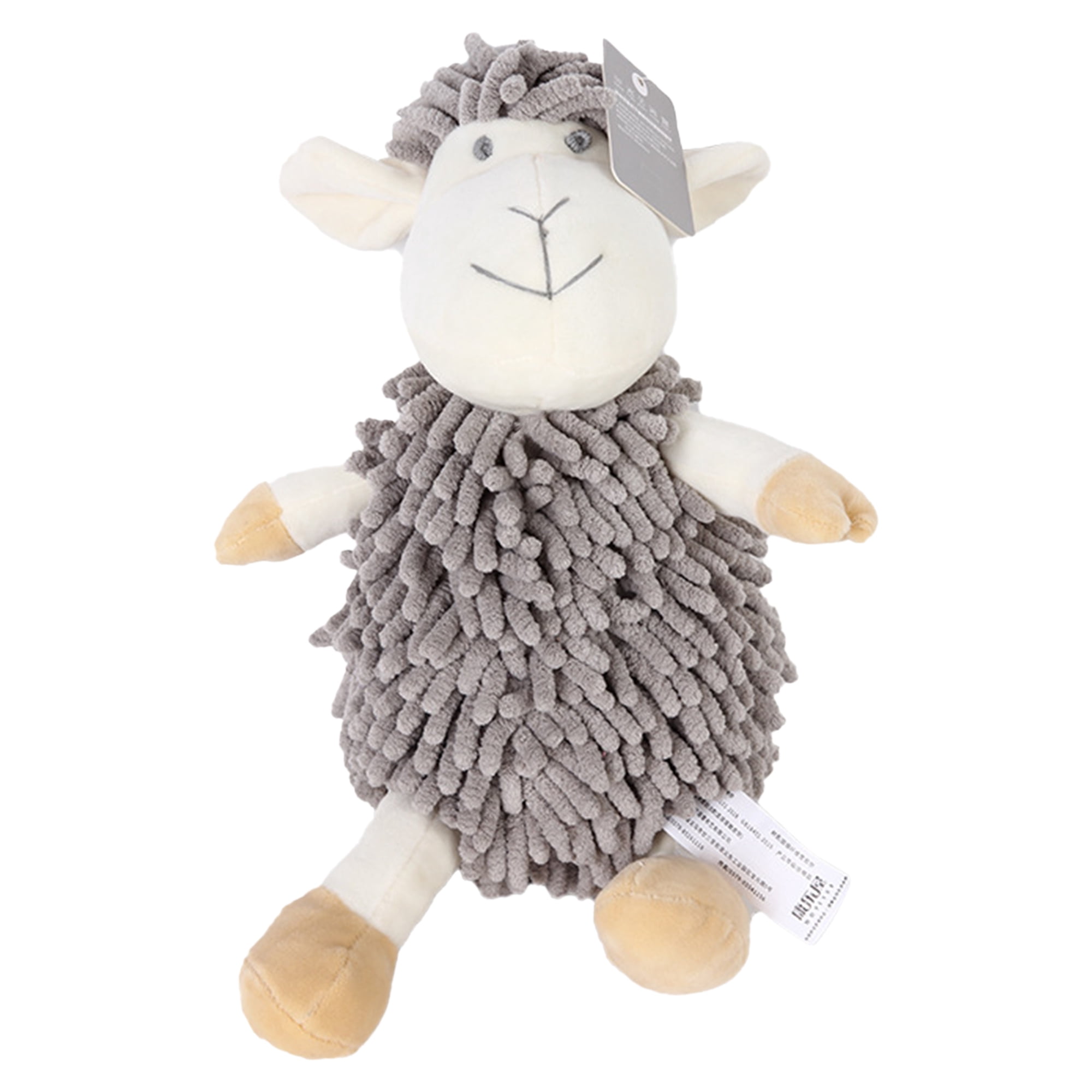 Unique Bargains Cute Sheep Chenille Decorative Hand Towels Grey