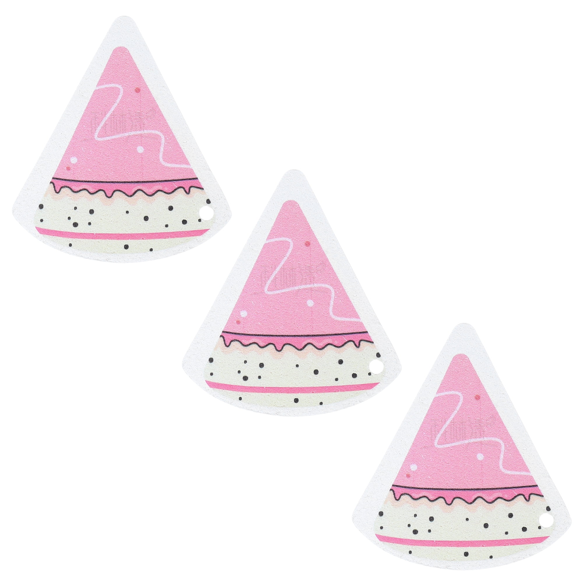 Unique Bargains Cute Sponge Scrubber Cellulose Cleaning Sponges for Kitchen Pink 3 Pack