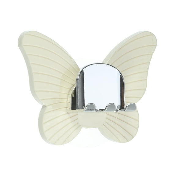 Unique Bargains Cute Wall Mounted Toothbrush Holder Wall Toothbrush Holder for Bathrooms Beige 4.33"x3.35"