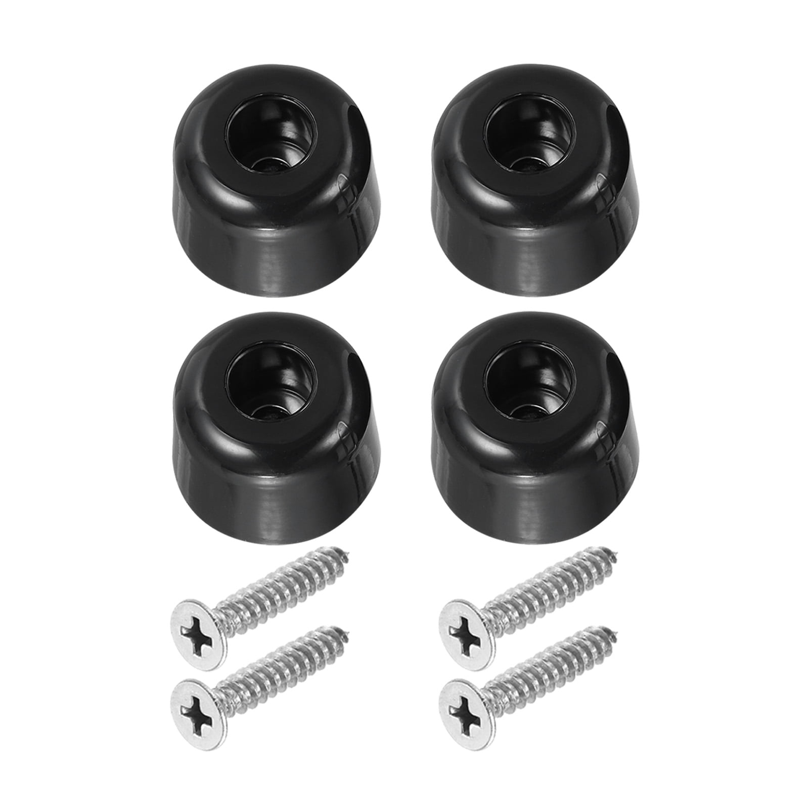 Unique Bargains Cutting Board Feet Round Rubber Bumpers Pads with Screws 0.2"x0.87" 4Pcs