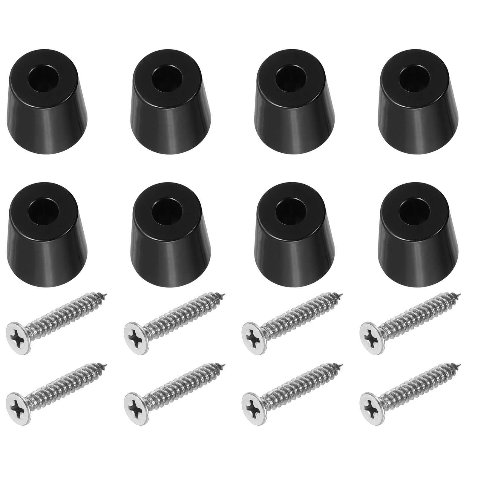 Unique Bargains Cutting Board Feet Round Rubber Bumpers Pads with Screws 0.23"x1.1"
