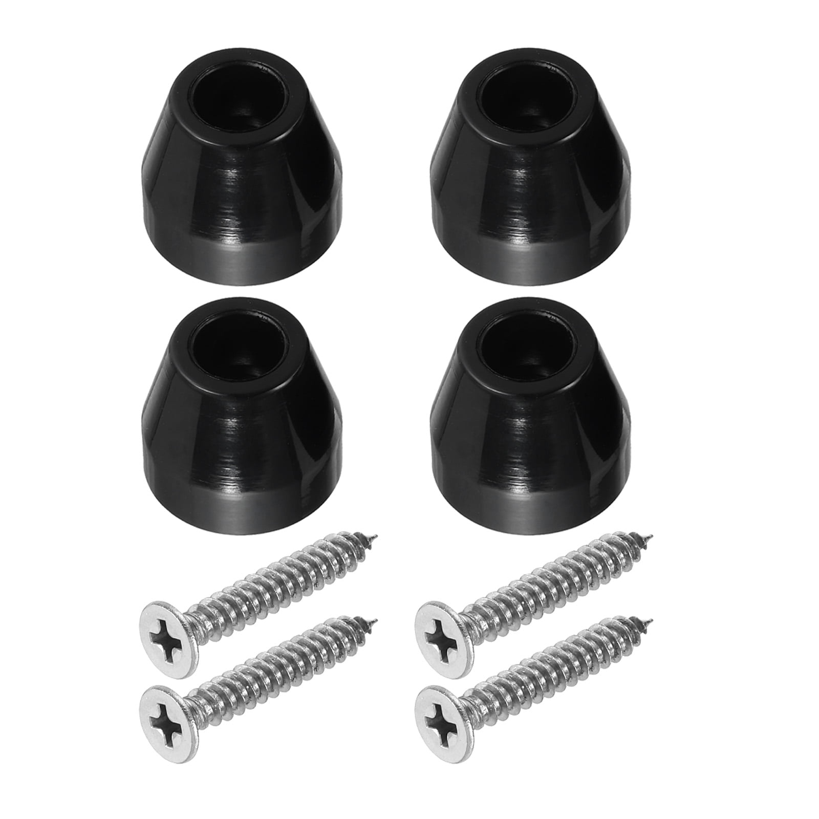 Unique Bargains Cutting Board Feet Round Rubber Bumpers Pads with Screws 0.27"x0.98" 4Pcs