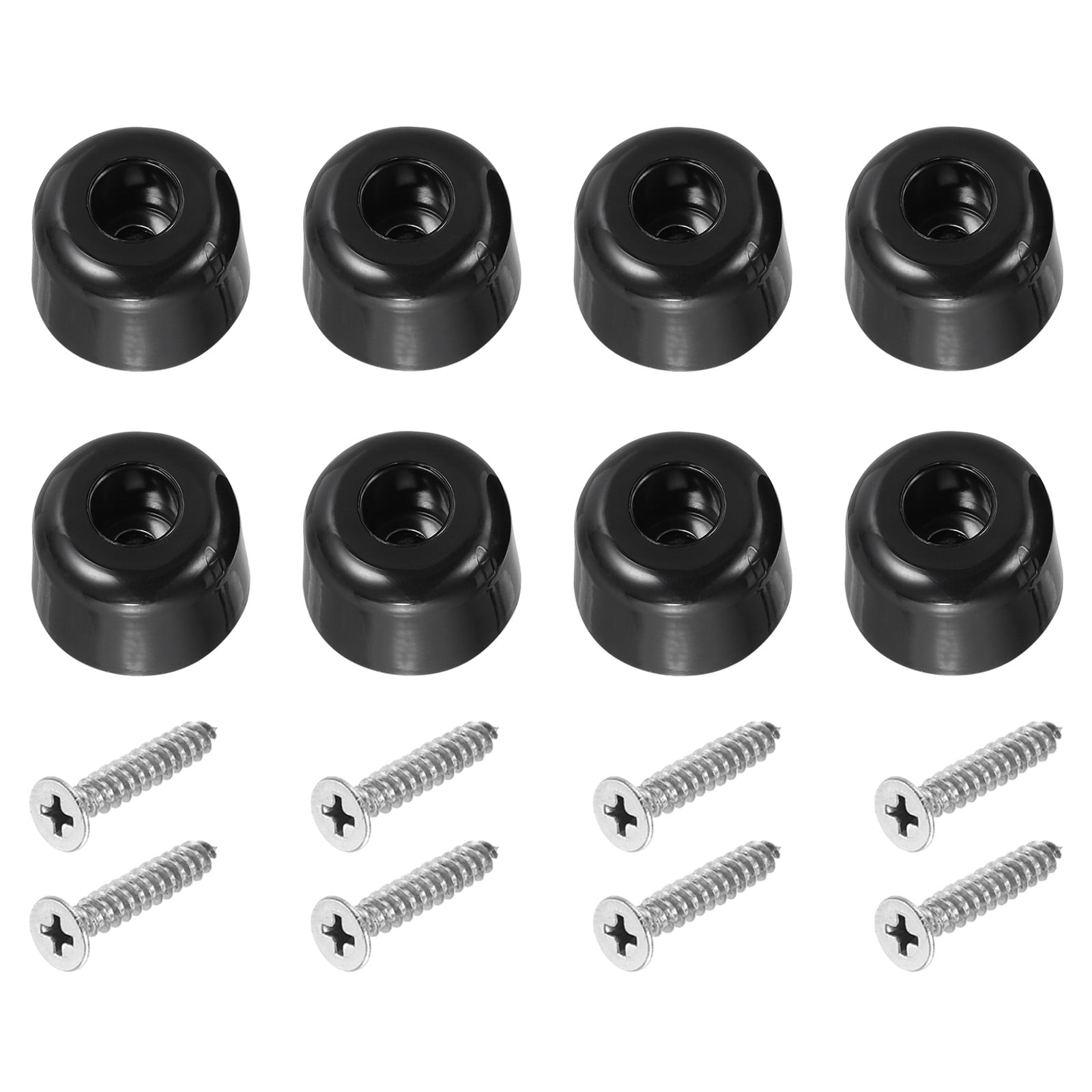 Unique Bargains Cutting Board Feet Round Rubber Bumpers Pads with Screws 1.14"x0.87"
