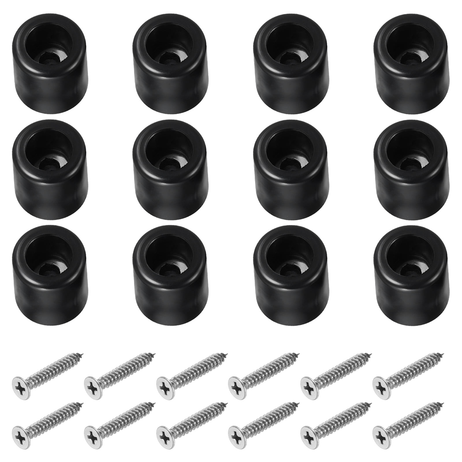Unique Bargains Cutting Board Feet Round Rubber Bumpers with Screws 0.2"x0.88"
