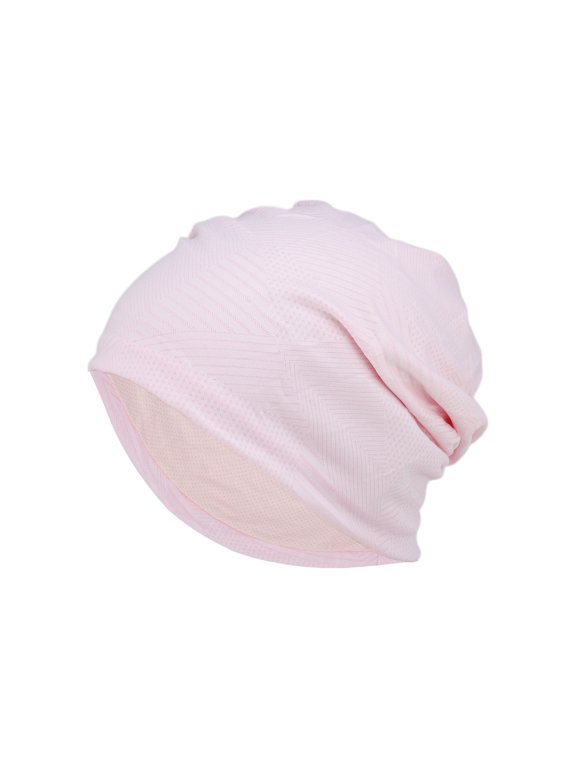 Cycling Hat Cooling and Sun Protection Breathable Hard Hat Liner Striped Triangle Nylon Jacquard FabricIce Silk Mesh Fabric Pink 26x27cm 1 Pcs
