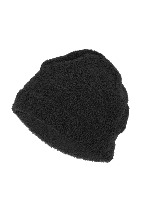 Cycling Hat Keep Warm Hard Hat Liner Polar Fleece Fabric Black 26.5x20.5cm 1 Pcs
