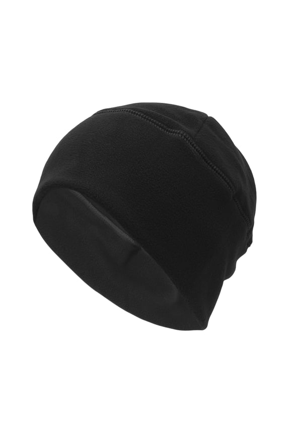 Cycling Hat Keep Warm Hard Hat Liner Polar Fleece Fabric Black 29x21cm 1 Pcs