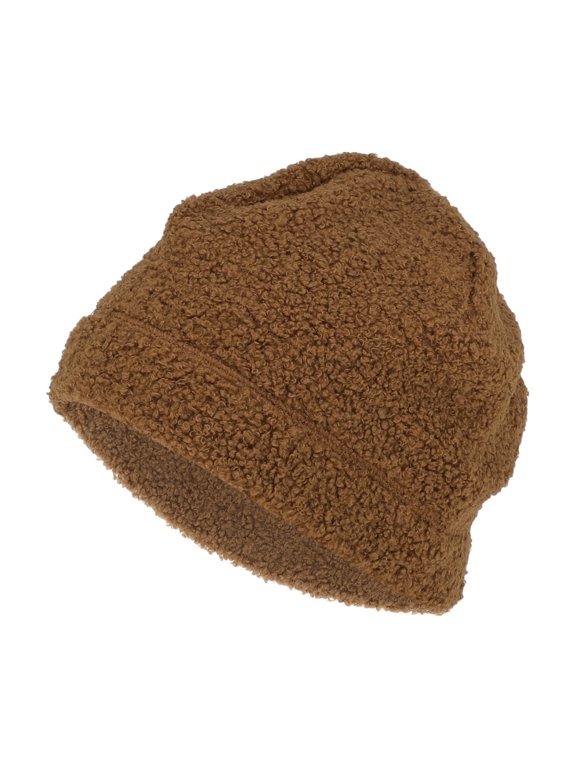 Cycling Hat Keep Warm Hard Hat Liner Polar Fleece Fabric Dark Brown 26.5x20.5cm 1 Pcs