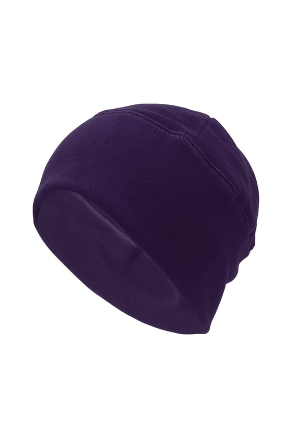 Cycling Hat Keep Warm Hard Hat Liner Polar Fleece Fabric Dark Purple 29x21cm 1 Pcs