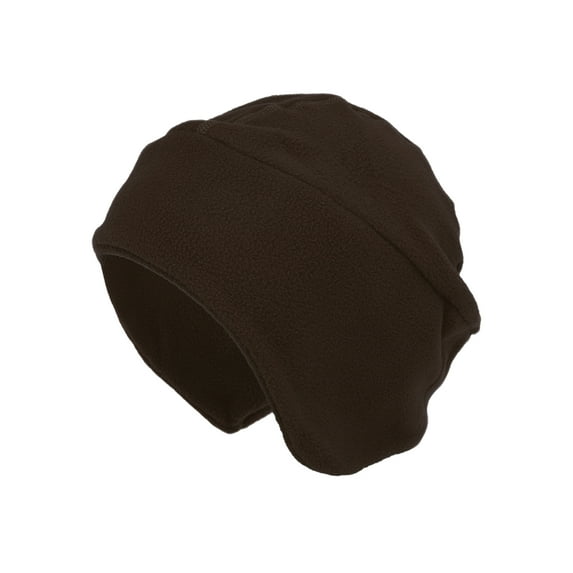 Unique Bargains Cycling Hat Keep Warm Tab Hard Hat Liner Polar Fleece Fabric Brown 27x22cm 1 Pcs