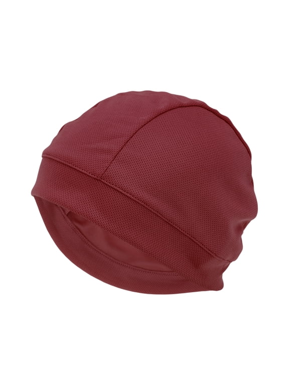 Cycling Hat Sweat and Moisture Wicking Breathable Hard Hat Liner Baiku Silk Mesh Fabric Claret 26x15.5cm 1 Pcs