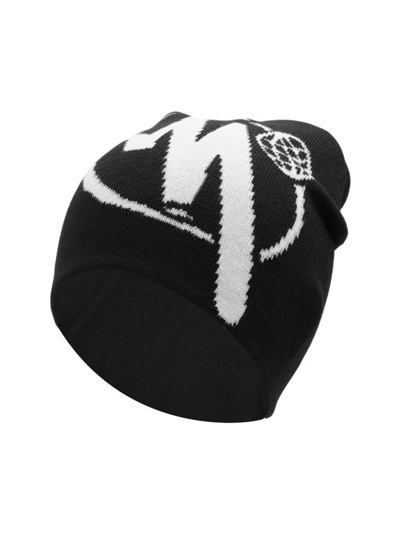 Cycling Hat Warm Comfortable and Breathable Hard Hat Liner White Letter m Acrylic Black Base 20x21cm 1 Pcs
