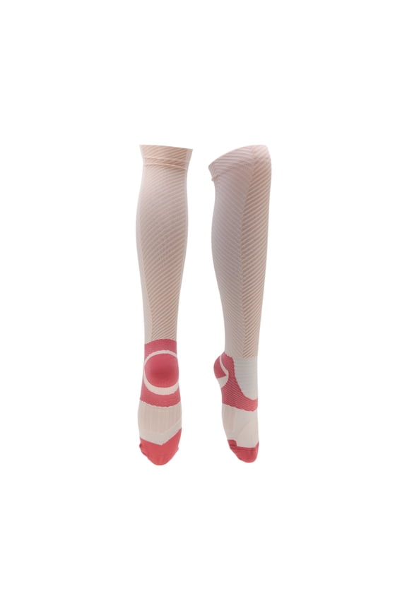 Cycling Socks Anti-Friction Outdoor Bike Socks Light Pink Size M Neutral and Universal 1 Pair Colorblock Twill