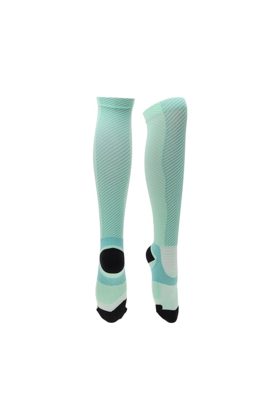 Cycling Socks Anti-Friction Outdoor Bike Socks Turquoise Size M Neutral and Universal 1 Pair Colorblock Twill