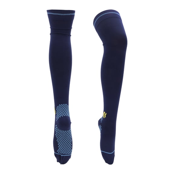 Unique Bargains Cycling Socks Quick Drying Anti-Friction Outdoor Bike Socks Light Blue Navy One Size Neutral and Universal 1 Pair