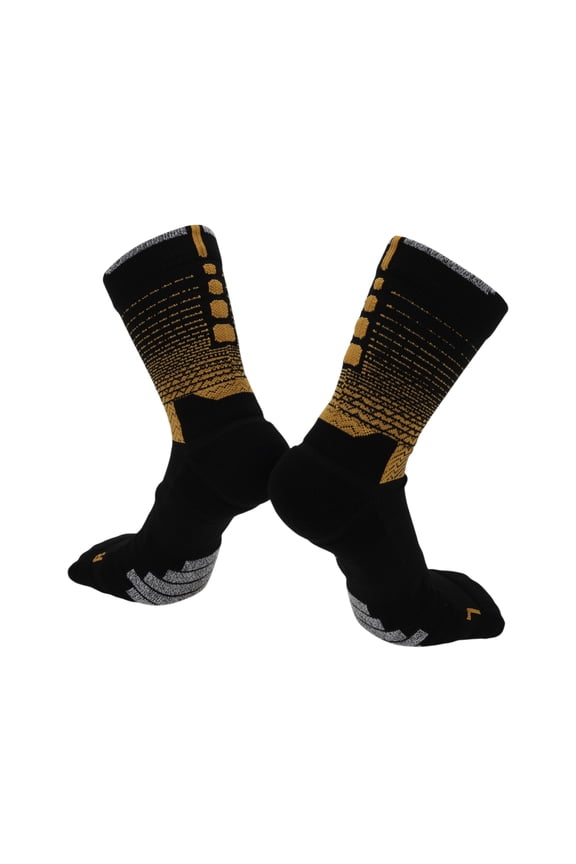 Cycling Socks Quick-Drying Non-Slip Sweat-Absorbent Anti-Friction Outdoor Bike Socks Black Yellow One Size Neutral and Universal Line