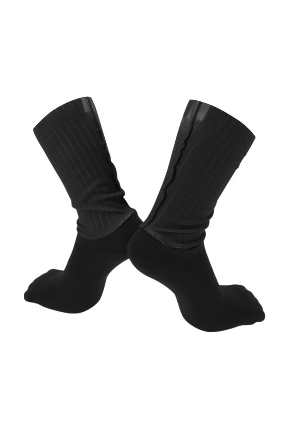 Cycling Socks Quick-Drying Non-Slip Sweat-Absorbent Outdoor Bike Socks Black Gray One Size Neutral and Universal 1 Pair Solid Color