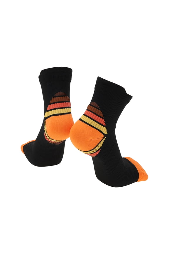 Cycling Socks Quick-Drying Outdoor Bike Socks Orange Black Size M Neutral and Universal 1 Pair Color Matching
