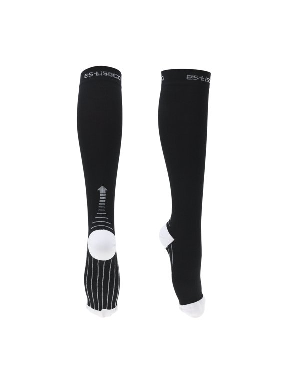 Cycling Socks Sweat-Absorbent Anti-Odor Anti-Friction Outdoor Bike Socks Black White Size L Neutral and Universal 1 Pair Colorblock Arrow Stripes