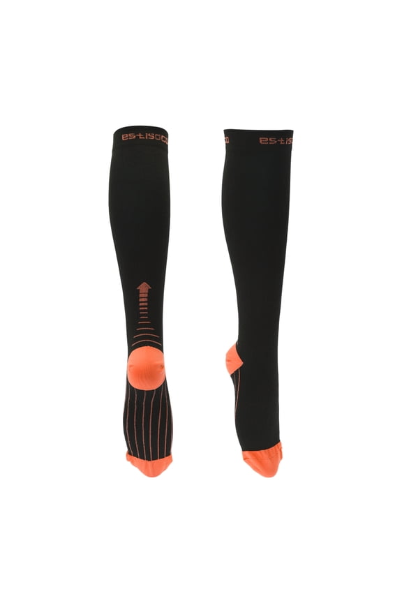 Cycling Socks Sweat-Absorbent Anti-Odor Anti-Friction Outdoor Bike Socks Orange Black Size M Neutral and Universal 1 Pair Colorblock Arrow Stripes