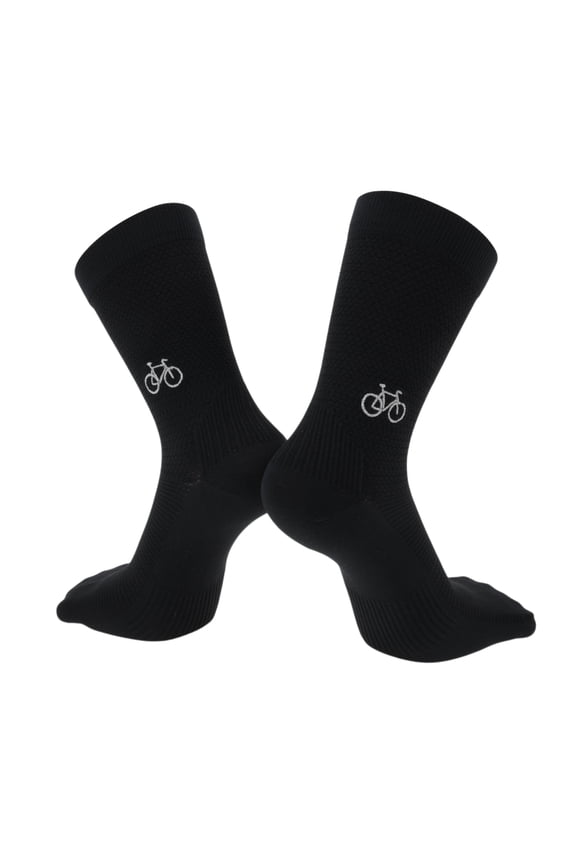 Cycling Socks Sweat-Absorbent Breathable Reflective Anti-Friction Outdoor Bike Socks Black One Size Neutral and Universal 1 Pair Bicycle