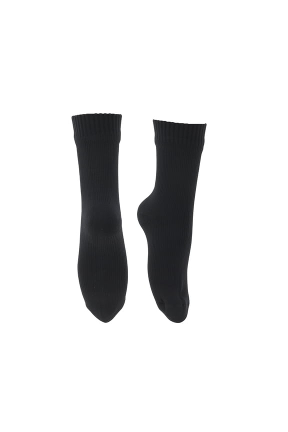 Cycling Socks Waterproof Breathable Anti-friction Outdoor Bike Socks Black Size S35-38 Neutral and Universal 1 Pair Solid Color Pattern