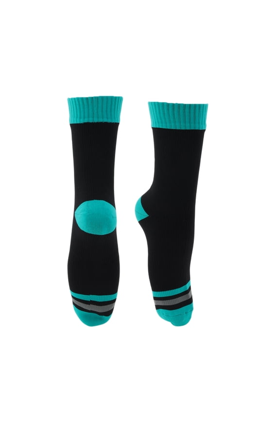 Cycling Socks Waterproof Breathable Anti-friction Outdoor Bike Socks Blue Black Size S35-38 Neutral 1 Pair Striped Colorblock Pattern