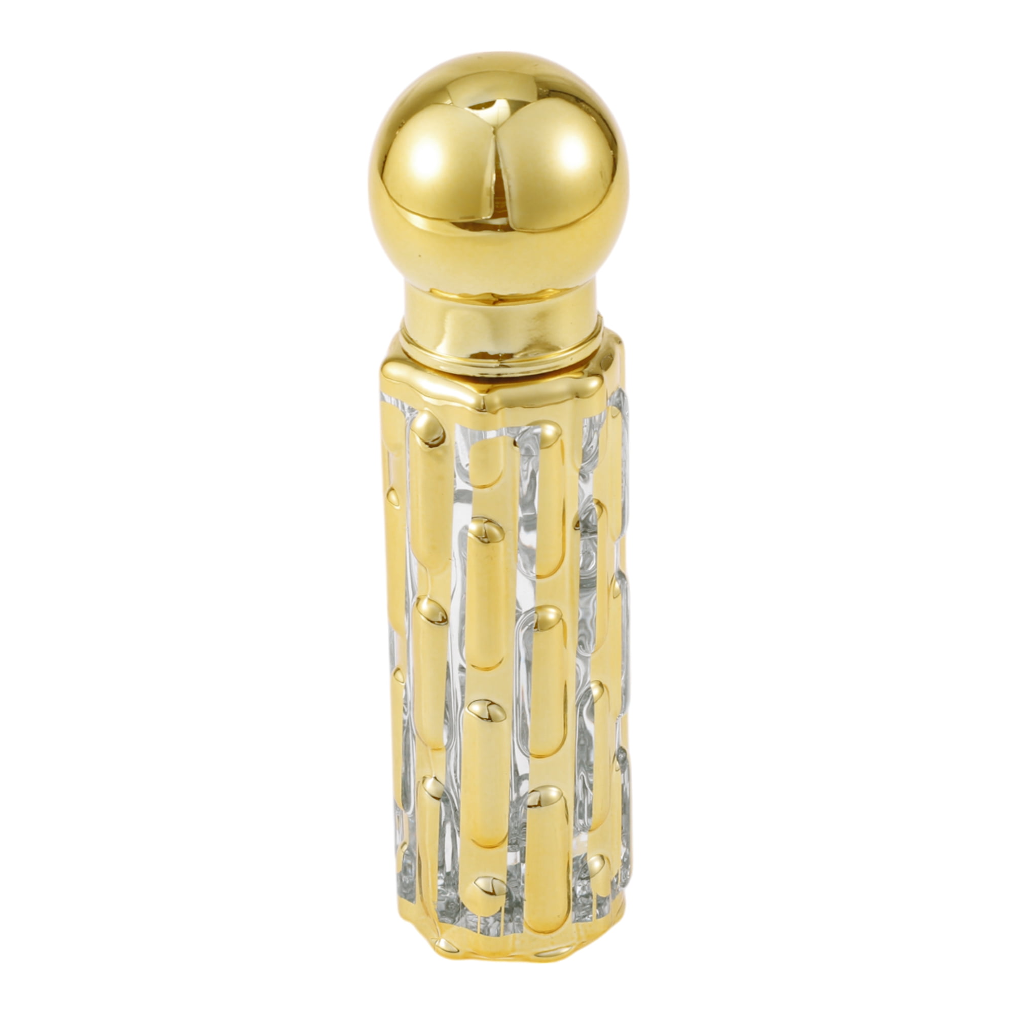 Unique Bargains Cylindrical Perfume Bottles for Bathroom 0.33oz Gold Tone 1 Pc
