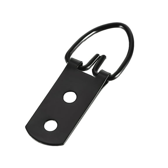 Unique Bargains D Ring Picture Hangers, 52mm x 20mm Black Assortment Kit for Photo Hanging 30Pcs