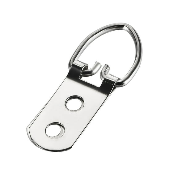 Unique Bargains D Ring Picture Hangers, 54mm x 22mm Silver Tone Assortment Kit for Photo Hanging 10Pcs