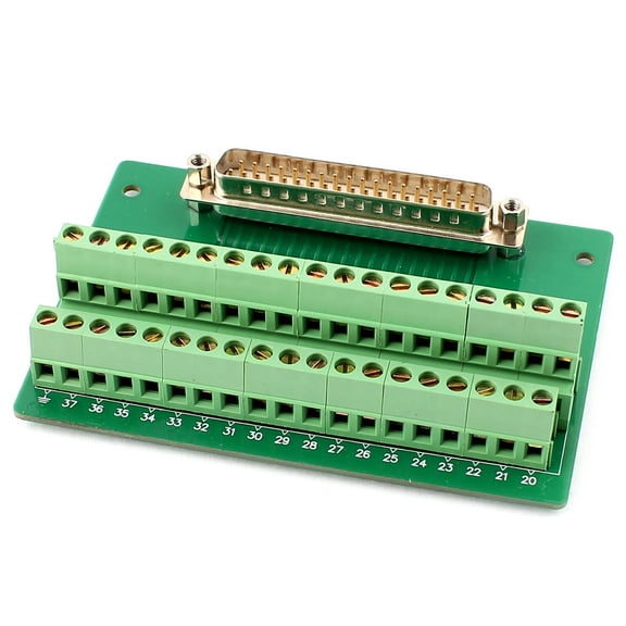 Unique Bargains DB37 D-SUB Male Adapter to 37-Pin Terminal 2 Row Screw Breakout Board