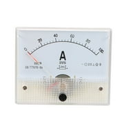 Unique Bargains DC 0-100A Rectangle Panel Meter Gauge Current Analogue Analog Ammeter White