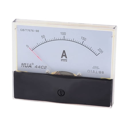 Unique Bargains DC 0-200A Current Rectangle Shaped Panel Analog Ammeter Measuring Tool