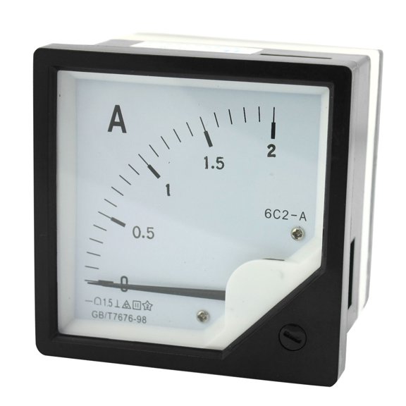 Unique Bargains DC 0-2A Class 1.5 Current Testing Panel Analog Meter Amperemeter 6C2