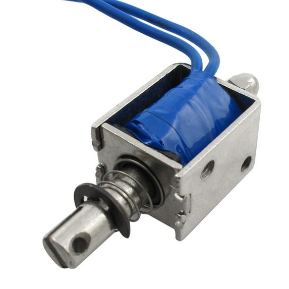 Unique Bargains DC 12V 500mA Open Frame Push Type Solenoid Electromagnet 7mm Stroke