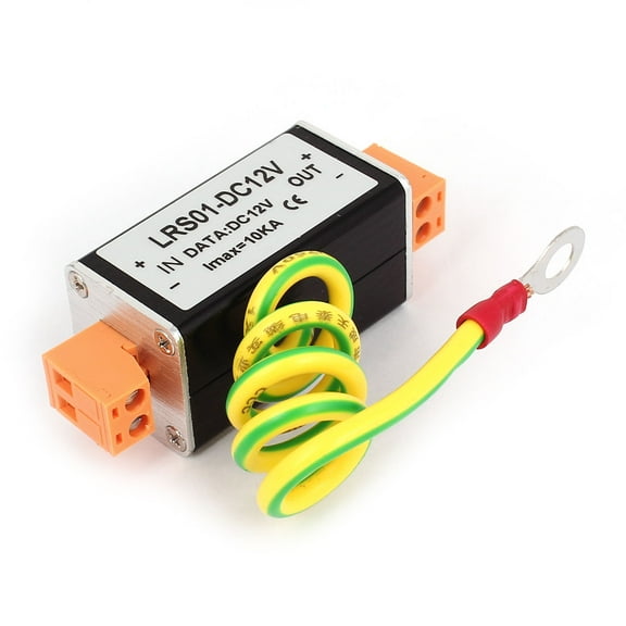 Unique Bargains DC 12V Power Supply Protection Arrester Black Orange