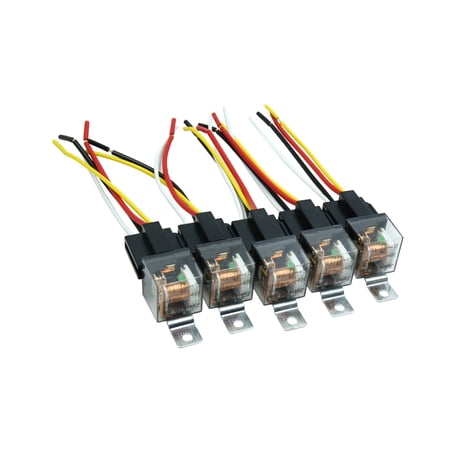 Unique Bargains 5pcs JD-2914 4 Pin DC 24V 80A Universal Car Vehicle Motor Fuse Relay